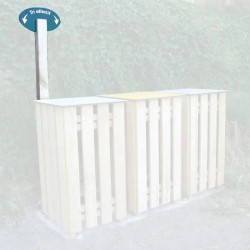 Mât central avec panneau tri sélectif