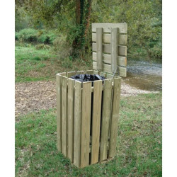 Poubelle en bois Campagnarde