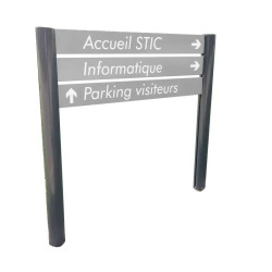 Mât en alu pour lattes de signalétique