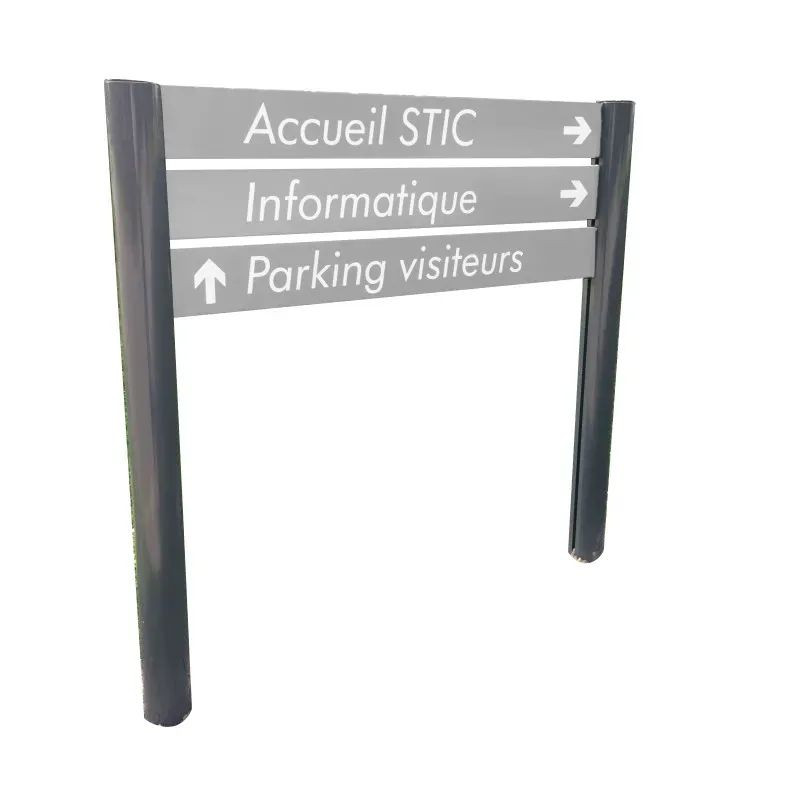 Mât en alu pour lattes de signalétique
