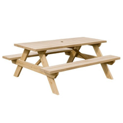 Table pique nique en pin épaisseur 35 mm