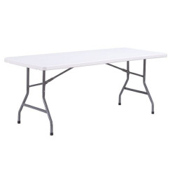 Table pliante Canéjan 153 ou 183 cm rectangulaire en PEHD ou exotique