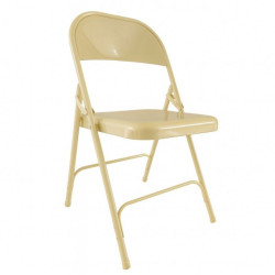 Chaise pliante et assemblable en métal Moulis - Lot de 6