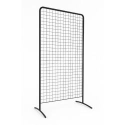 Grille d'exposition avec pieds rotatifs, coudés, roulettes - Lot de 3