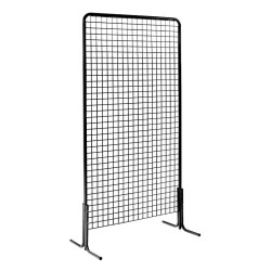 Grille d'exposition avec pieds rotatifs, coudés, roulettes - Lot de 3