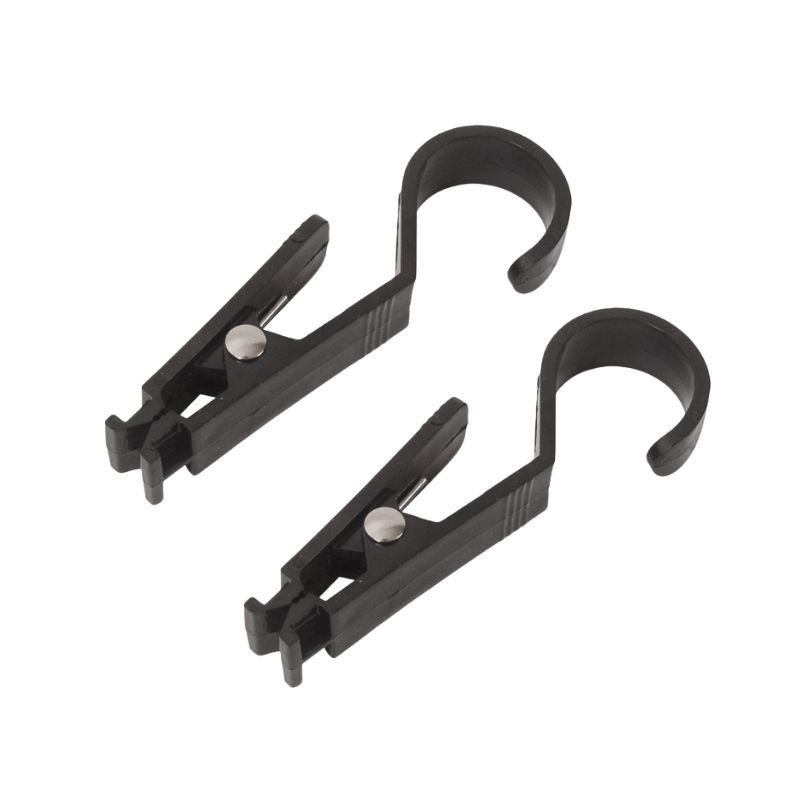 Crochet et pince de suspension pour grille d'exposition - Lot de 10