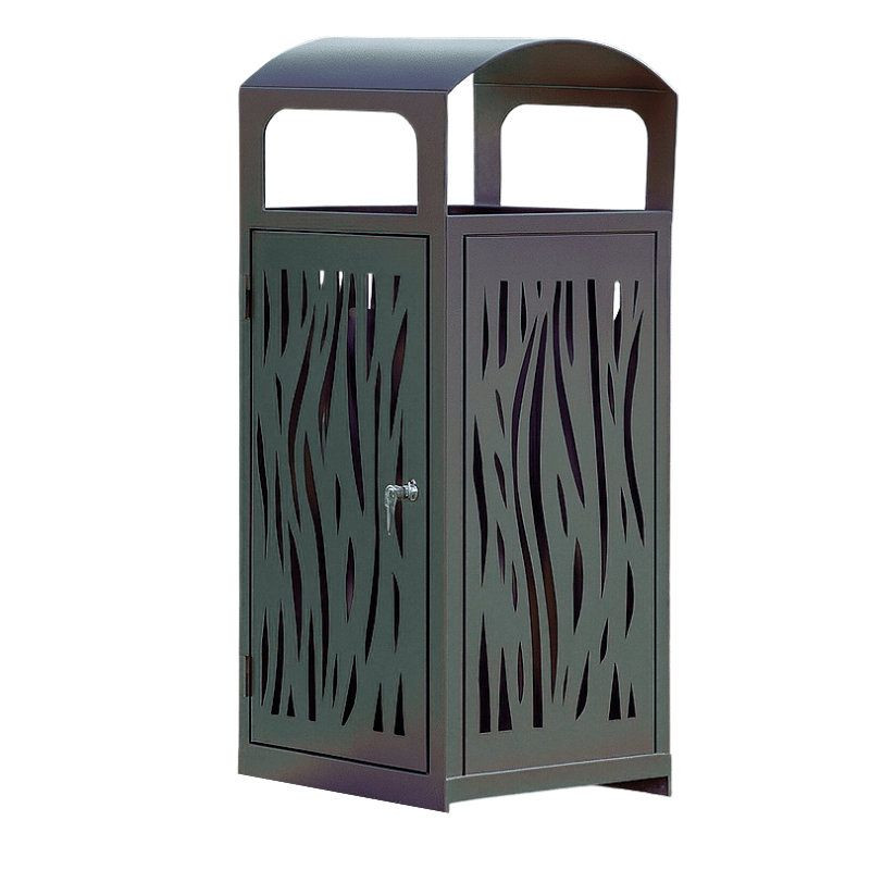 Corbeille de ville avec porte sac 110 litres design - Urban