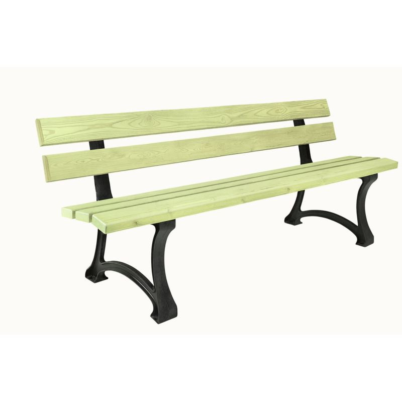 Banc en bois assise et dossier 5 lames - Soulac