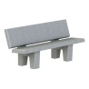 Banc public en béton armé Arès - Bords biseautés