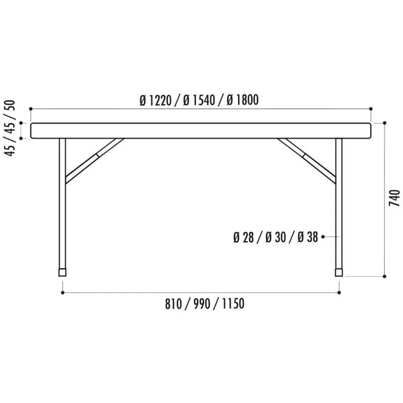Table ronde pliante et empilable Grenade