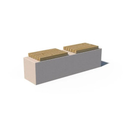 Assise en bois pour banquette béton - Rustik