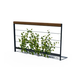 Barrière de végétation Urbapark pour ville en galva et bois peint