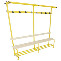 Banc en mélaminé avec portemanteaux 8 patères