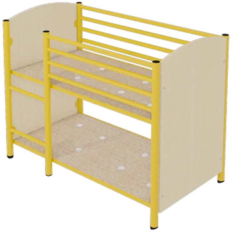 Lit superposé en mélaminé et pieds époxy à roulette