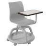 Siège Lean à roulettes et tablette intégrée en polypropylène