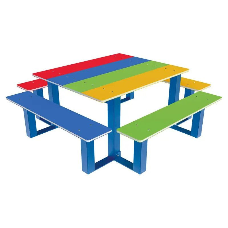 Table pique nique avec bancs pour maternelle et primaire