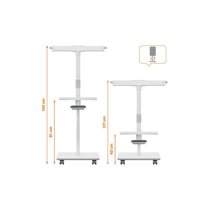 Chevalet mobile blanc magnétique