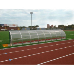 Abri de touche football avec vitre opaque