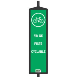 Balise piste cyclable information chantier