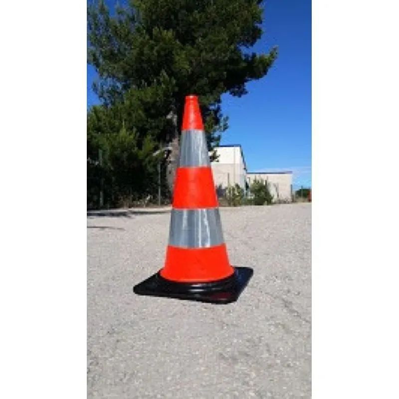 Cône de chantier K5A 5 kg hauteur 75 cm - Embase PVC recyclé