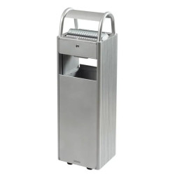 Corbeille sur pied avec cendrier en acier - Kopa