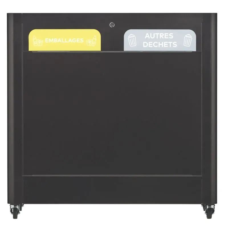 Meuble de tri sélectif sur roues 2 ou 3 flux Rossignol Trimouv