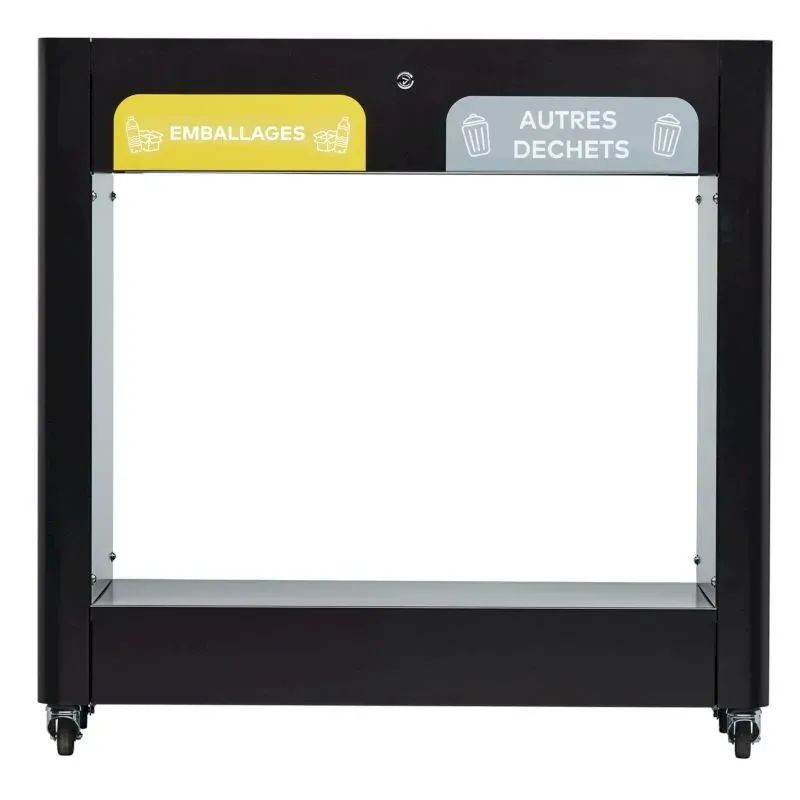 Poubelle tri sélectif Vigipirate à roulettes 2 ou 3 bacs Trimouv