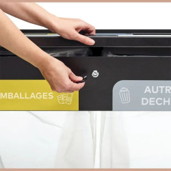 Poubelle tri sélectif Vigipirate à roulettes 2 ou 3 bacs Trimouv