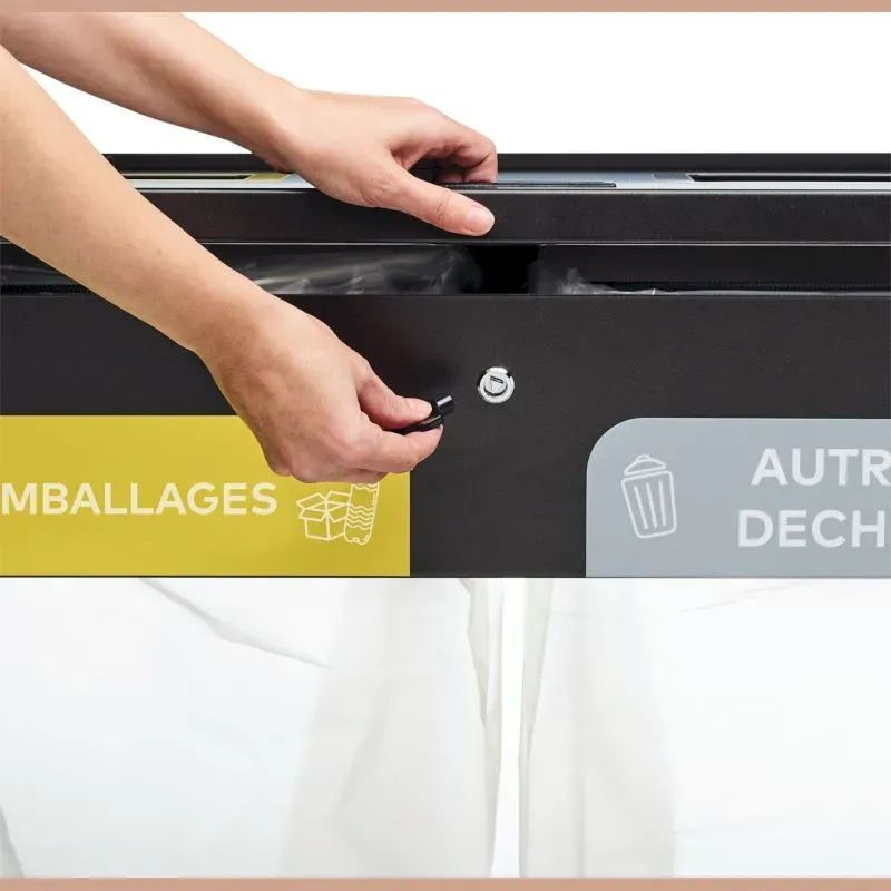 Poubelle tri sélectif Vigipirate à roulettes 2 ou 3 bacs Trimouv