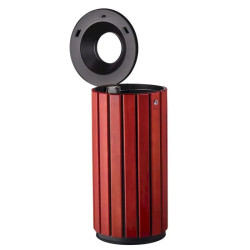 Poubelle extérieur en bois avec tête entonnoir - Zeno Bois Access