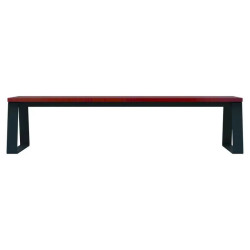 Banqette Rossignol Ballade d'extérieur en bois avec pieds acier