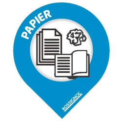 Stickers tri forme goutte ou languette pour poubelle Rossignol