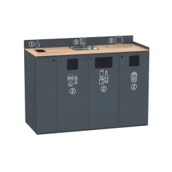 Meuble de tri et débarrasage pour restauration collective - Restotri