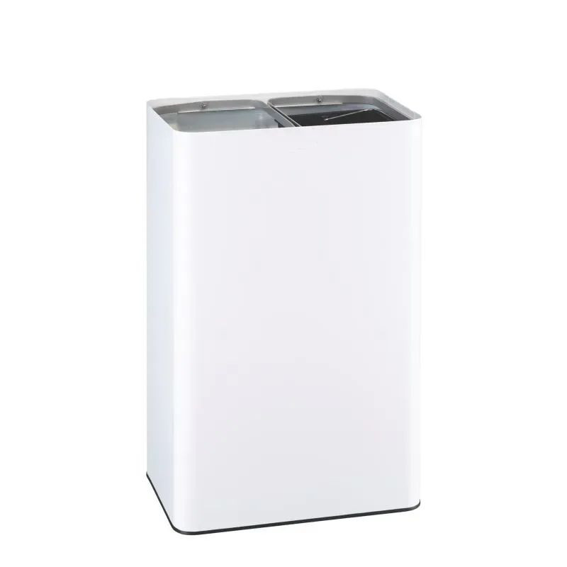 Poubelle de tri sélectif 2 bacs 40 litres Rossignol Venus