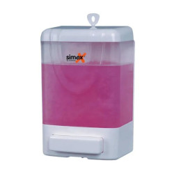 Distributeur de savon et gel avec poussoir rectangulaire - Mural