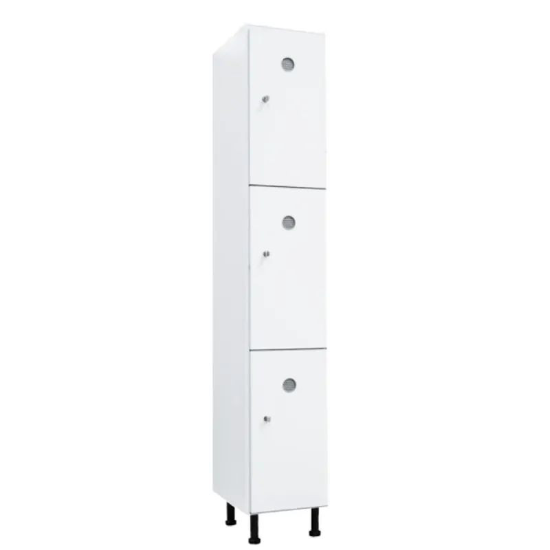 Vestiaire plastique PVC 3 cases anti bactérien PM