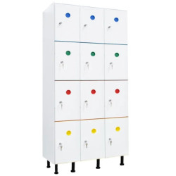 Vestiaire plastique PVC 4 cases anti bactérien PC