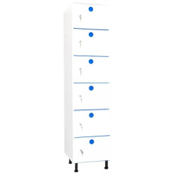 Vestiaire plastique PVC 6 cases anti bactérien PB