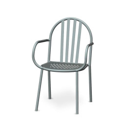 Fauteuil et banc Eden de ville en acier