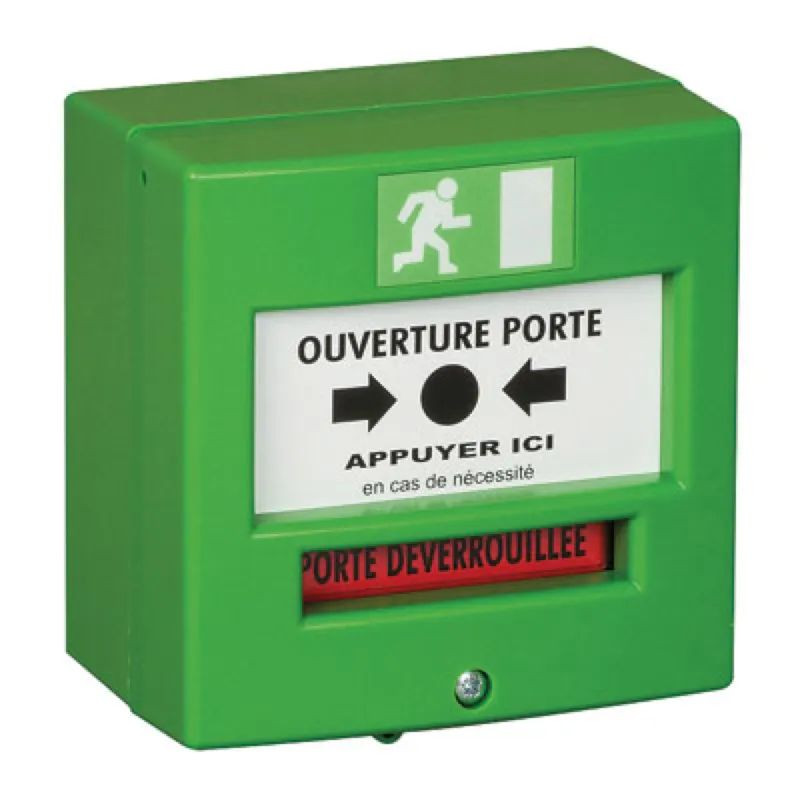 Déclencheur manuel vert ouverture de porte 4711V3