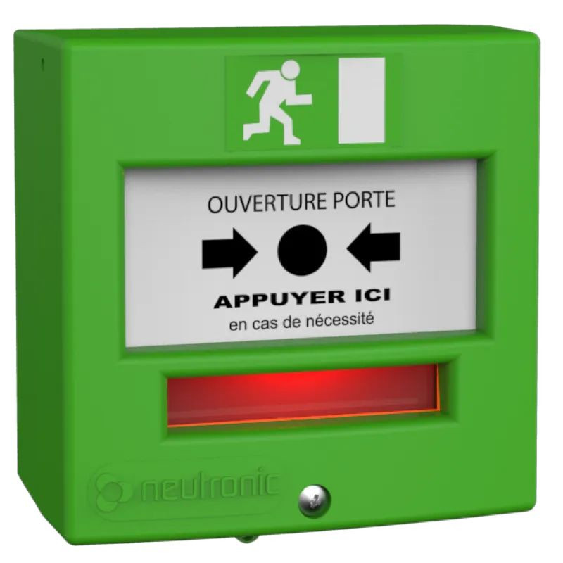 Déclencheur manuel vert ouverture de porte 4712V3