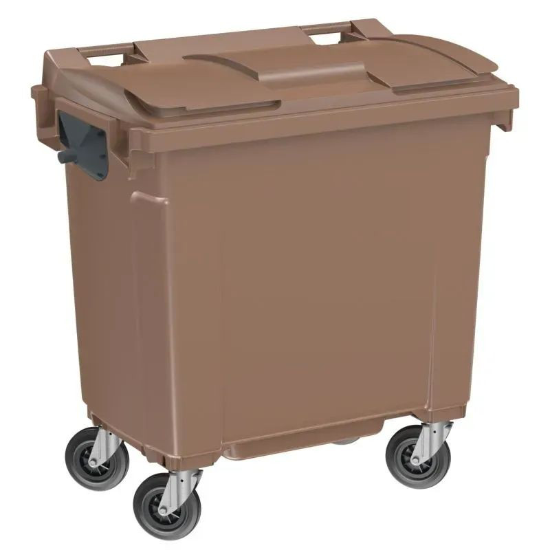 Bac poubelle déchets organiques 770L marron - Sulo