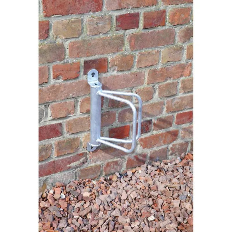 Ratelier 1 vélo mural avec arceau bloque roue - Angle 45°