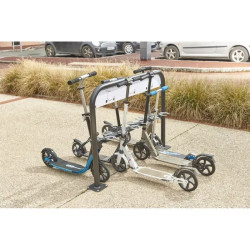 Mottez - Support 12 trottinettes face-à-face sur pieds ou à sceller