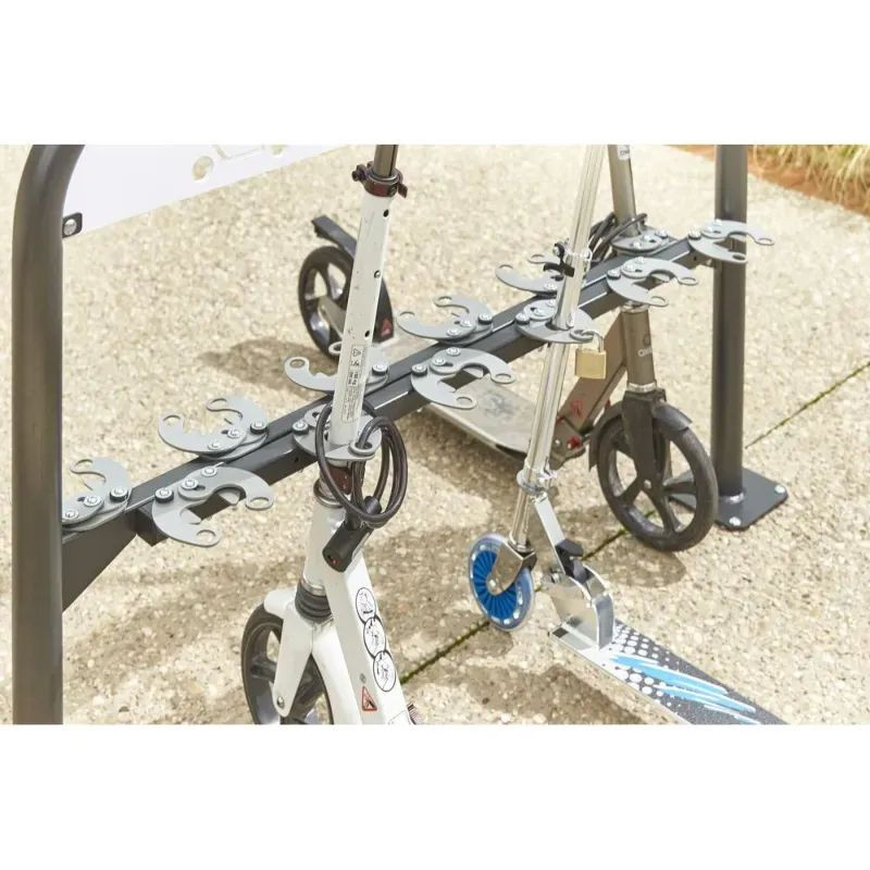 Mottez - Support 12 trottinettes face-à-face sur pieds ou à sceller