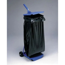 Support sac poubelle 110l sur roulettes + couvercle