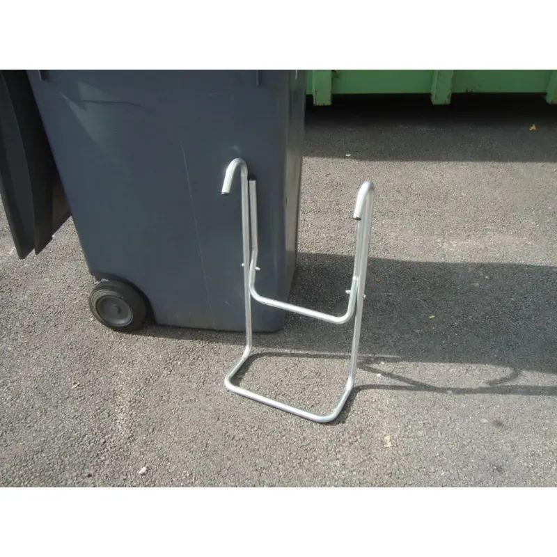 Support pour entretien de conteneur poubelle