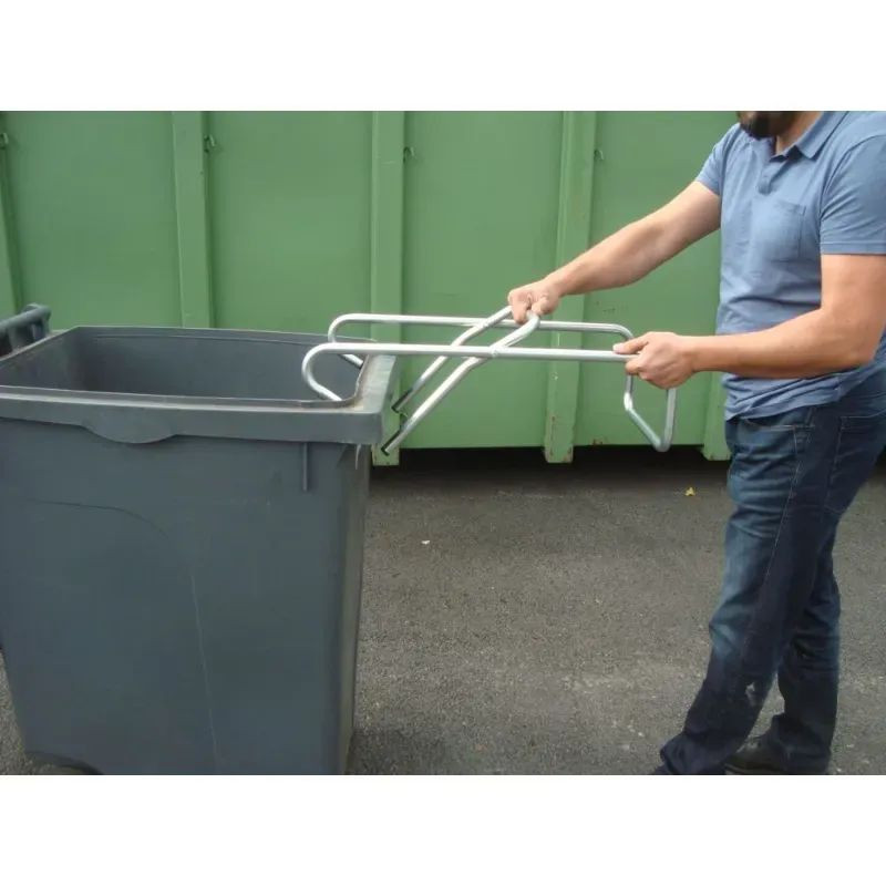 Support pour entretien de conteneur poubelle