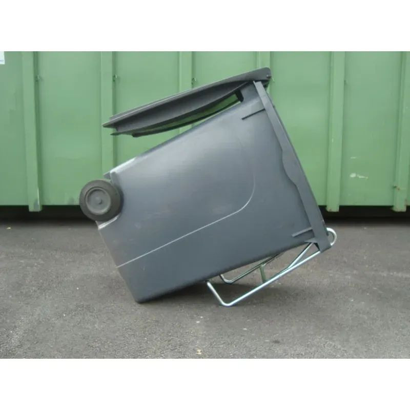 Support pour entretien de conteneur poubelle