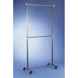 Mottez B180C - Penderie double niveau grise